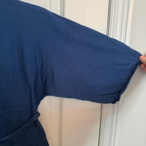 VTG Guess Wool Keyhole Turtleneck Sweater Top Size S Navy Blue Y2K Retro Hippie - Picture 6 of 13